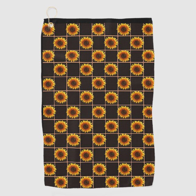 Golfhandtuch Sonnenblume (Vorderseite)