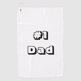 Golfhandtuch Weiß Golfhandtuch #1 Dad