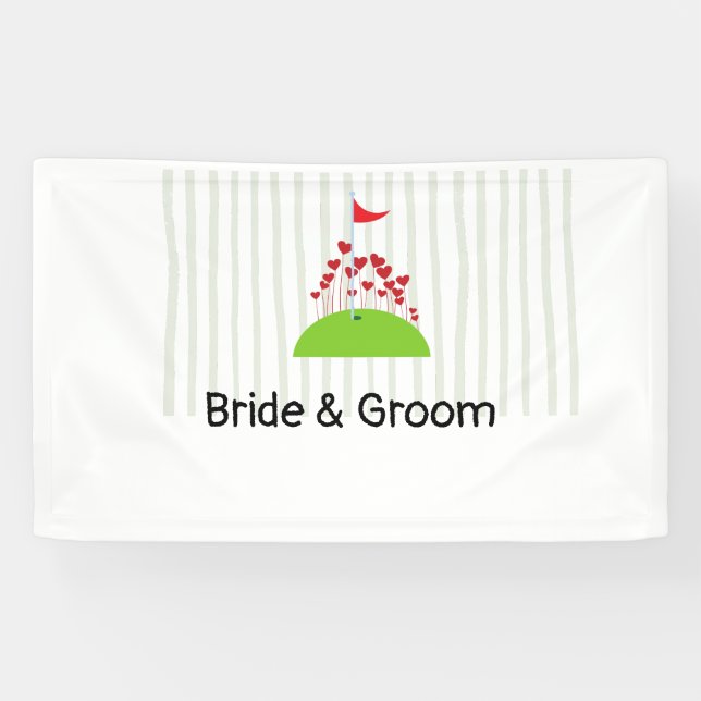 Golfhochzeit mit viel Liebe beim Golfer unter der  Banner (Horizontal)