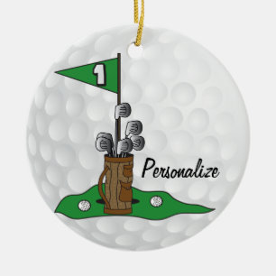 Golfing 🏌️ auf der grünen ♀️ Personalisieren Keramikornament