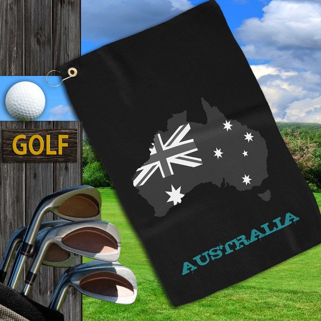 Golfing Australia & Australian Wappen / Flagge Golfhandtuch (Von Creator hochgeladen)