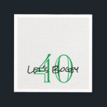 Golfing Birthday 40 LET'S BOGEY Funny Golf Ball Serviette<br><div class="desc">Golf Ball Dimples Muster in Weiß mit Custom 40 in grün, LASSE BOGEY in Schwarz. Leicht zu personalisieren Text, Textfarben, Schriftart. Spaß für JEDEN Golfer Geburtstag in JEDEM Alter! Rente Party, Geburtstag, Geburtstag, Jubiläum, Golftag, Jeden Tag! Moderner, Minimalistischer Golf Spaß. Mix und Spiel ganze Golf / Sport Kollektionen von TMCdesigns....</div>