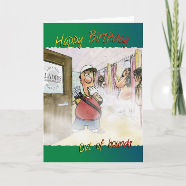 Golfing Birthday Card Karte (Vorderseite)