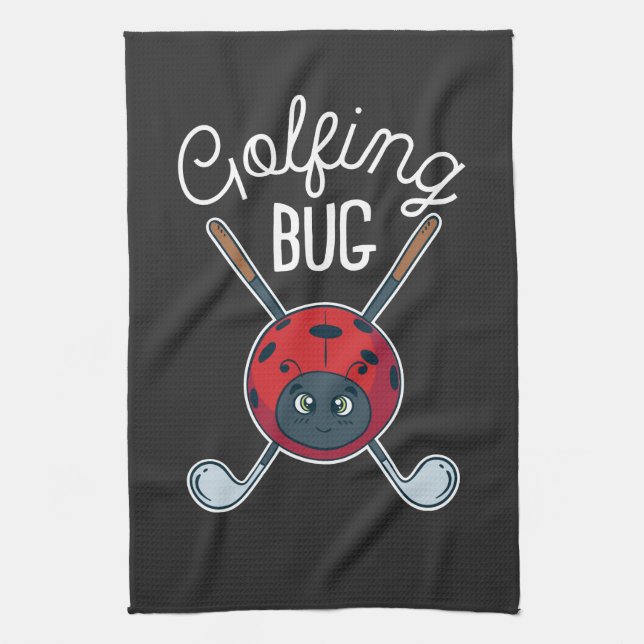 Golfing Bug Niedlich Outdoor Sports Golf Gag Neuhe Geschirrtuch (Vertikal)