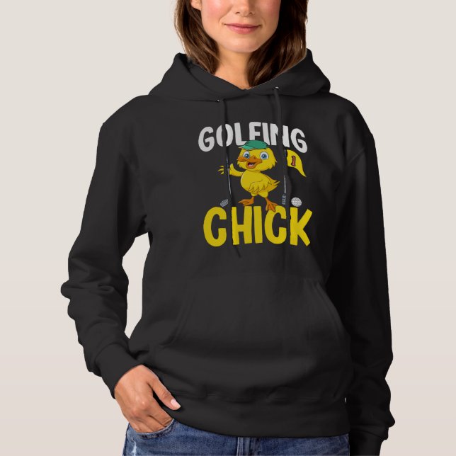 Golfing Chick Women Cute Golfing Ladies Golf Hoodie (Vorderseite)