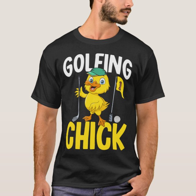 Golfing Chick Women Cute Golfing Ladies Golf T-Shirt (Vorderseite)