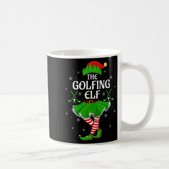 Golfing Elf Christmas Girls Women Elf Squad Xmas F Kaffeetasse (Rechts)