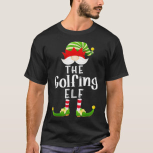Golfing Elf Group Weihnachten Funny Pajama Party T-Shirt