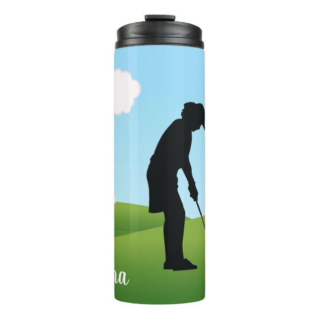 Golfing Golfer Design Thermal Tumbler Thermosbecher (Vorderseite)