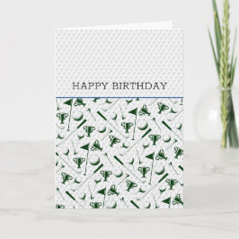 Golfing Happy Birthday Fügen Sie Ihre eigene Botsc Feiertagskarte
