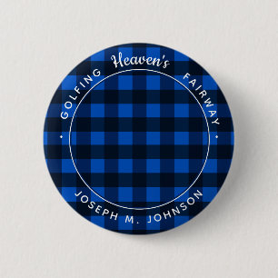 Golfing Heaven's Fairway Foto Golf Memorial Button