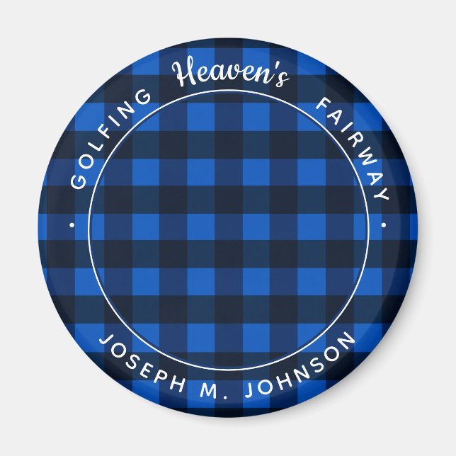 Golfing Heaven's Fairway Foto Golf Memorial Magnet (Vorne)