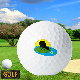 Golfing Kiwi Bird & Sport in Neuseeland Golfball