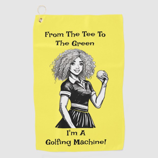 Golfing Machine Damen Golf Handtuch (Vorderseite)