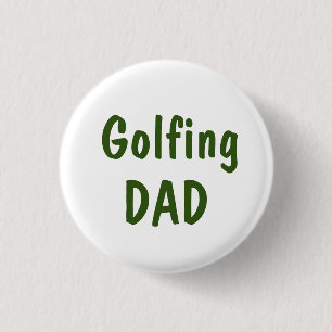 Golfing Papa Text auf weiß Button