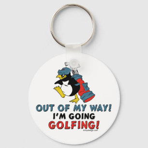 Golfing Penguin Schlüsselanhänger