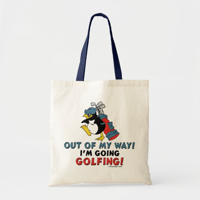 Golfing Penguin Tragetasche (Vorne)