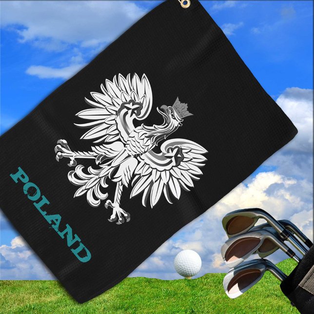 Golfing Polen & Polnisches Wappen / Flagge Golfhandtuch (Von Creator hochgeladen)
