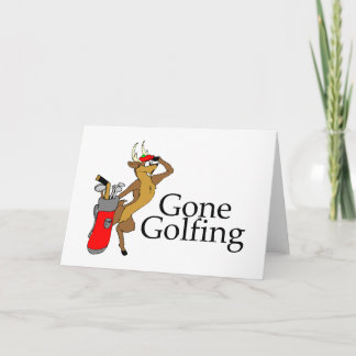 Golfing Reindeer Feiertagskarte