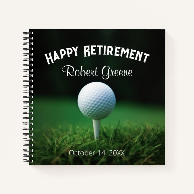Golfing Retirement Gästebuch Notizbuch (Vorderseite)