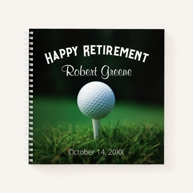 Golfing Retirement Gästebuch Notizbuch (Vorderseite)