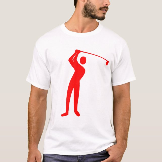Golfing - Rot T-Shirt (Vorderseite)