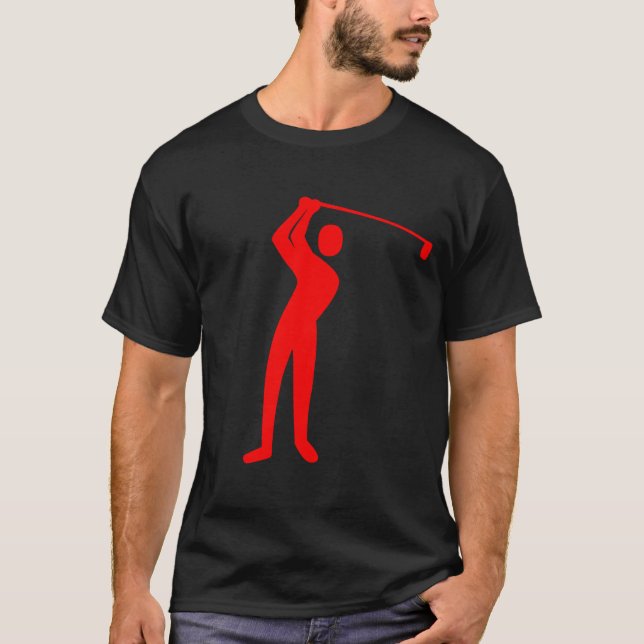 Golfing - Rot T-Shirt (Vorderseite)