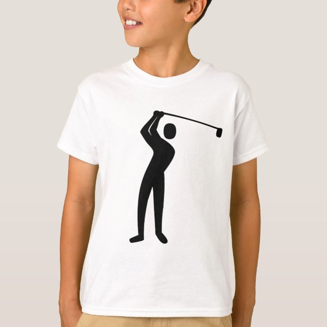 Golfing - Schwarz T-Shirt (Vorderseite)