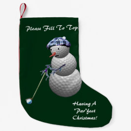 Golfing Snowman Weihnachten Kleiner Weihnachtsstrumpf