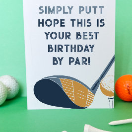 Golfing Themed Humor Funny Golfers Birthday Karte
