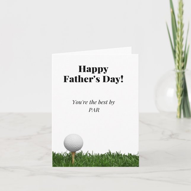 Golfing Vatertag Card Dankeskarte (Vorderseite)