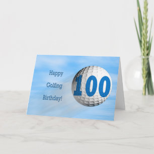 Golfkarte zum 100. Geburtstag Karte
