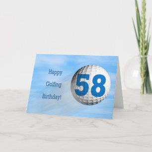 Golfkarte zum 58. Geburtstag Karte