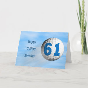 Golfkarte zum 61. Geburtstag Karte