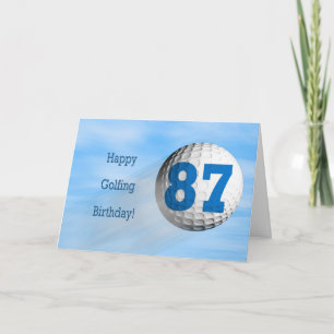 Golfkarte zum 87. Geburtstag Karte