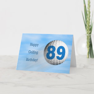 Golfkarte zum 89. Geburtstag Karte