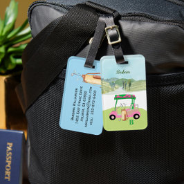 Golfklubs Monogram Name Gepäckanhänger