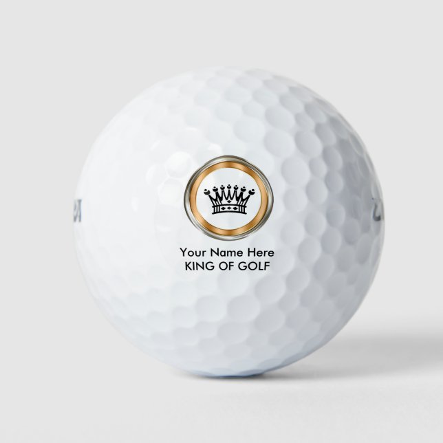Golfkönig-Monogramm Golfball (Vorderseite)