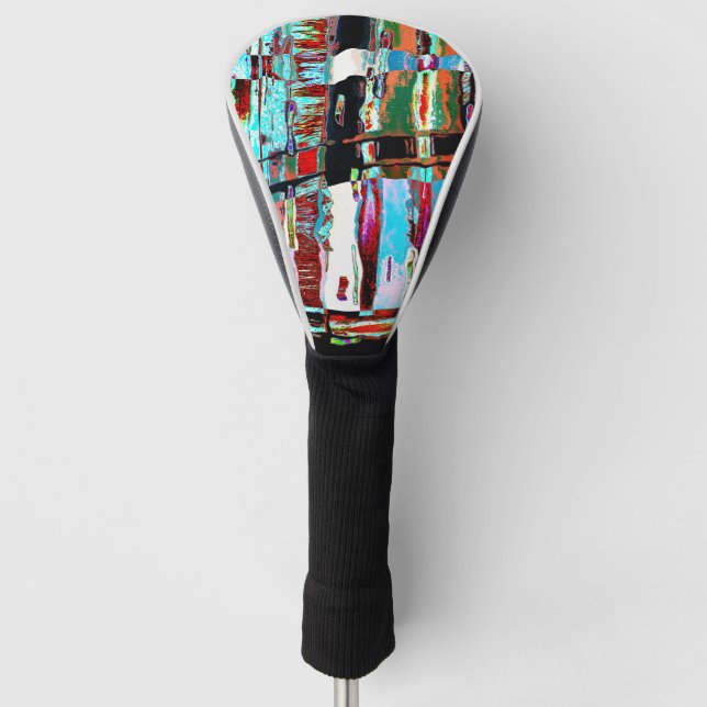 Golfkopfabdeckung – Abstrakte Kollapsreflexion  Golf Headcover (Vorderseite)