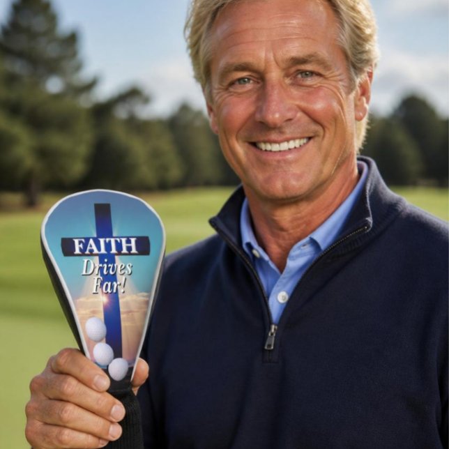 Golfkopfabdeckung Faith Drives Far Golf Headcover (Von Creator hochgeladen)