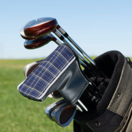 Golfkopfabdeckung Klassisch Blau-Weiß Kariert Golf Headcover