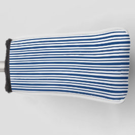 Golfkopfhaube Robust Blau-Weiß Gestreift Golf Headcover