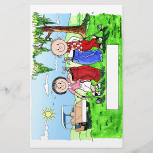 Golfkuppel - Personalisierter Cartoon Briefpapier