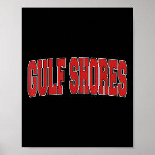 Golfküste Al Alabama Varsity Style USA Vintag S Poster