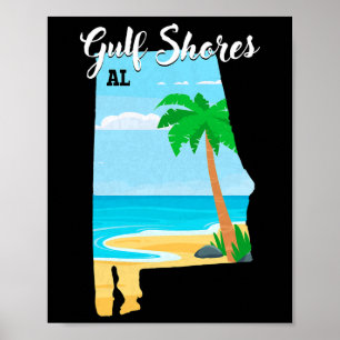 Golfküste Al Vintag Orange Beach Alabyma Trip V Poster