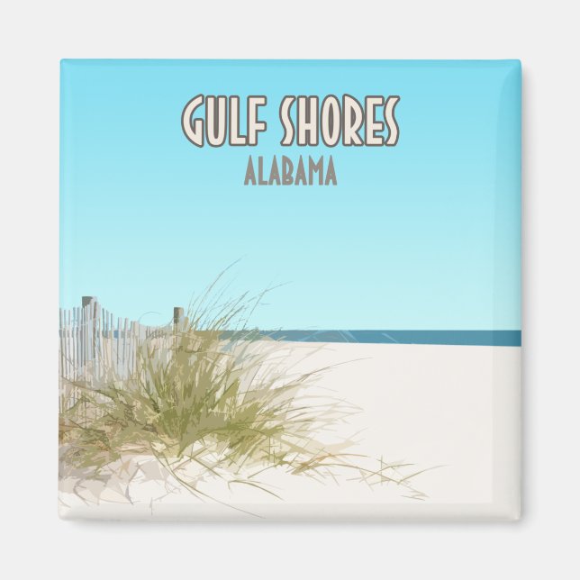 Golfküste Alabama Beach Magnet (Vorne)