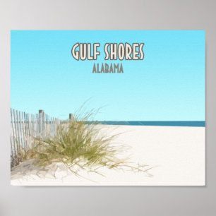 Golfküste Alabama Beach Poster