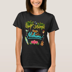Golfküste Alabama Beach Summer Palm Sun Set Palm T-Shirt