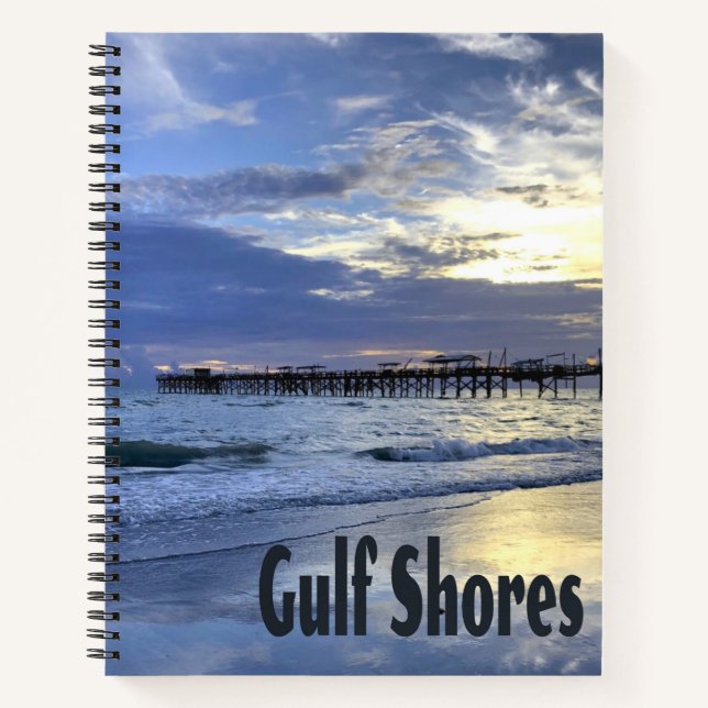 Golfküste Alabama Beach Sunrise Pier Notizbuch (Vorderseite)