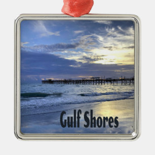 Golfküste Alabama Beach Sunrise Pier Ornament Aus Metall
